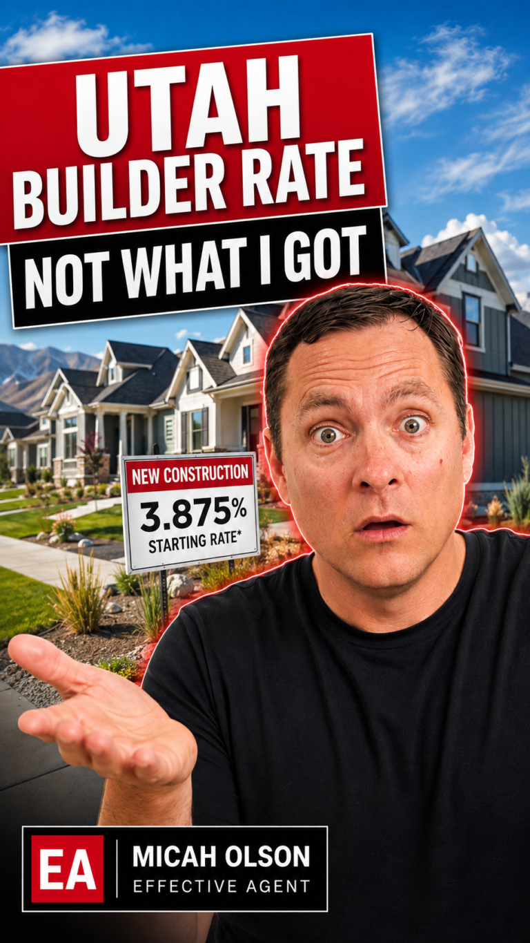 Utah builder's advertised rate isn't a guarantee - Micah Olson Effective Agent